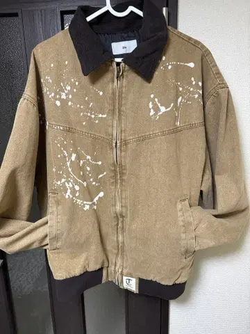 빈티지 가공 바이컬러 숏 블루종