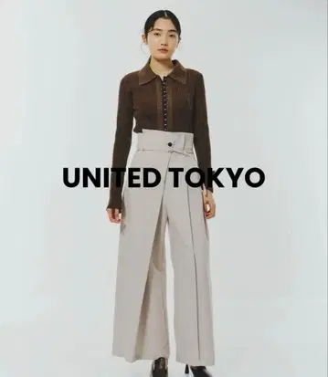 [미사용 새상품] HAKAMA 턱 와이드 팬츠/사이즈 1