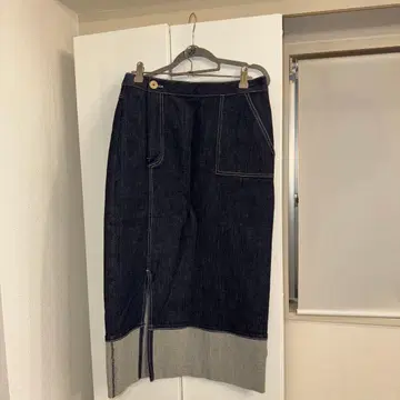 REFINED 902 인디고 슬릿 스커트 M 사이즈