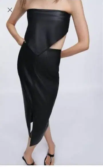 ZARA 블랙 타이 스커트 XS 사이즈 슬릿 미사용 새상품