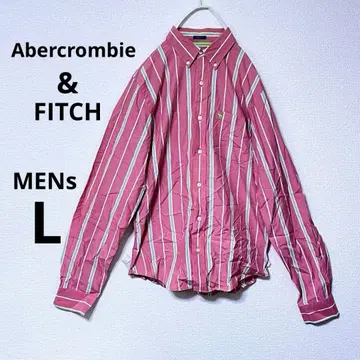 아바클로 머슬핏 셔츠 L 스트라이프 핑크