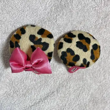 Disney 미니 마우스 레오파드 무늬 헤어핀