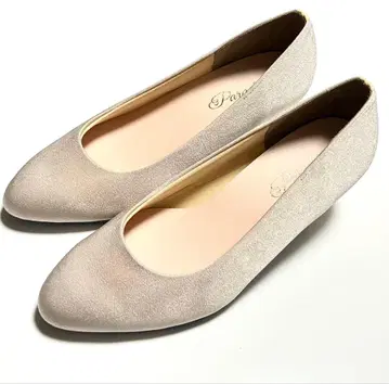 베이지 스웨이드 펌프스 힐 서포트 포함 미사용 새상품