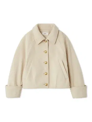 SNIDEL 스나이델 스탠다드 컬러 메탈 버튼 자켓 아이보리