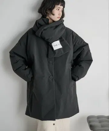 [ 새상품급 ] 스톨 세트 미들 퍼프 자켓