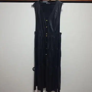 ZARA 가죽풍 점퍼 원피스