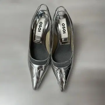 OSOI 오소이 실버 스틸레토 하이힐