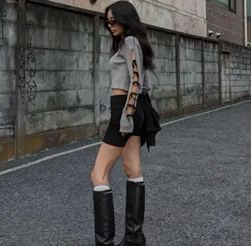 aclent 리본 니트탑