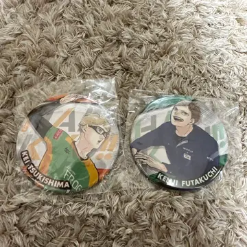 하이큐 츠키시마 케이 & 니구치 켄지 캔 배지 세트