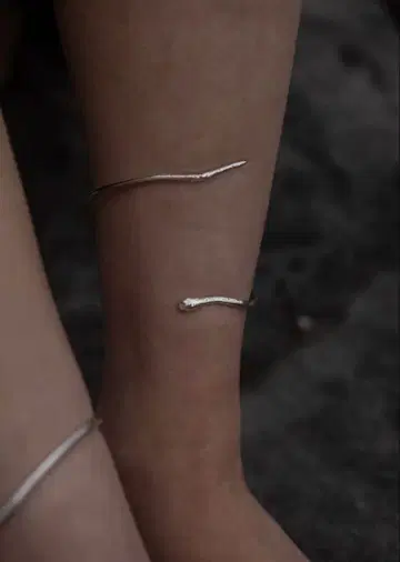 새상품급 GAGAN 스네이크 앵클릿 silver925