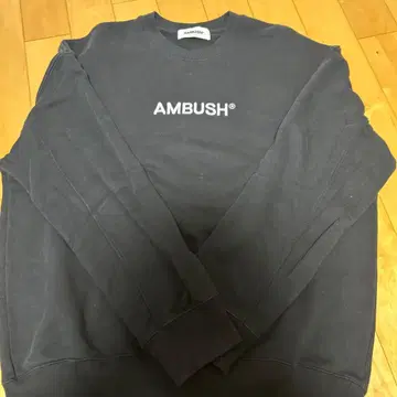 AMBUSH 블랙 맨투맨