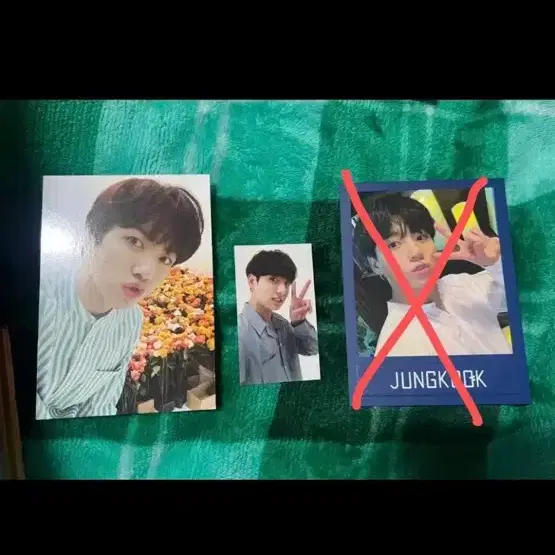 방탄 bts  정국 포카 2종 일괄 일본 럽셀 여권+러기지 포카 희귀