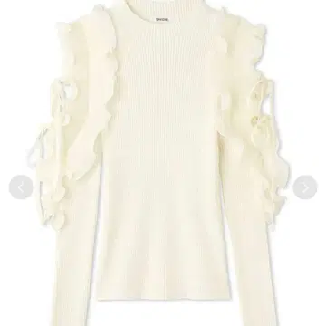 snidel 플리츠 프릴 도킹 니트 풀오버