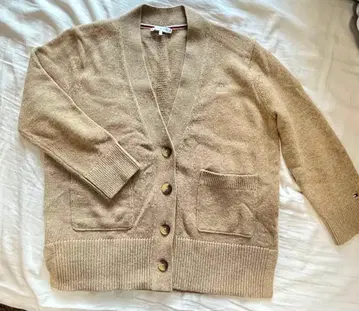 TOMMY HILFIGER 베이지 오버 사이즈 가디건 S 사이즈