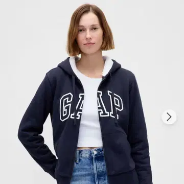 릴랙스 핏 GAP 로고 보아 안감 집업 후드티