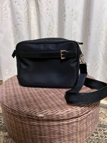 MOSCHINO 블랙 나일론 숄더백