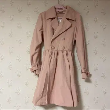 리즈리사 플레어 트렌치코트 핑크