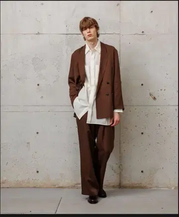 MB 클래식 더블 브레스트 셋업 브라운 S