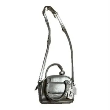 그레이 가죽 숄더백