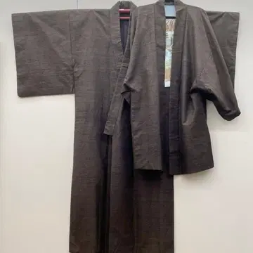 남자 앙상블 유키쓰무기 거북이 무늬 짙은 갈색