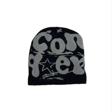 그래픽 프린트 비니 블랙