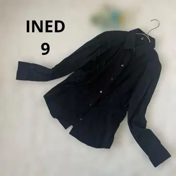 이네드 긴팔 셔츠 여성용 무지 블랙 9 오피스 캐주얼