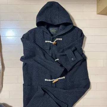 Kent 후드 부착 더플 코트 다크 그레이