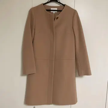 뷰티앤유스 노카라 코트 M 베이지