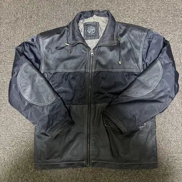 KeNNY CLUB 가죽 나일론 집업 자켓 vintage