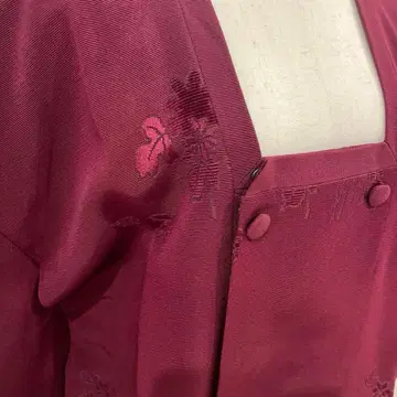 다이쇼 로망 쇼와 레트로 앤티크 도행 기모노 겉옷 와양절충 비로드