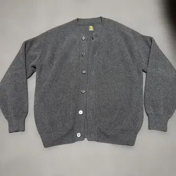 그레이 니트 가디건 5 버튼 긴팔