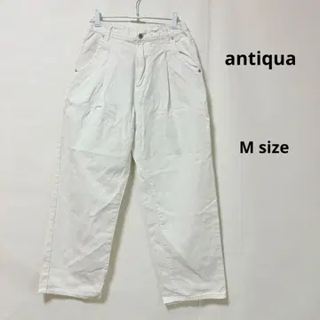 antiqua 안티카 와이드 데님 팬츠 M 화이트 허리밴딩