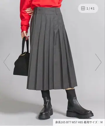 플리츠 스커트 그레이 BEATY&YOUTH