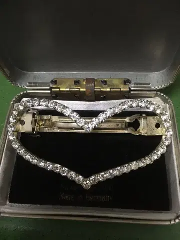 하트 다이아몬드 빈티지 머리핀 슈페 프랑스 앤티크 구제 의류