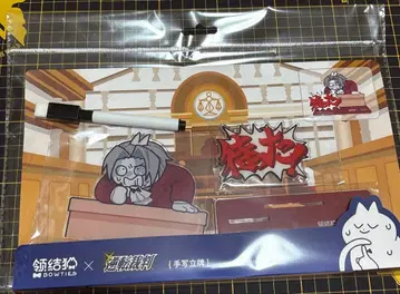 역전재판 중국 한정판 리본 고양이 콜라보 아크릴 스탠드 미츠루기