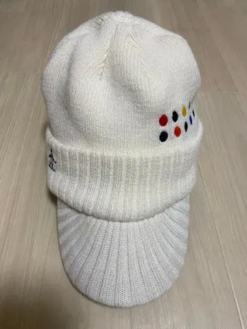 먼싱웨어 니트 모자 프리 사이즈 화이트