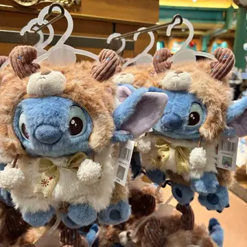 상하이 디즈니 크리스마스 스티치 루돌프 머플러 신상품 새상품