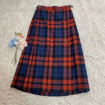 오닐 오브 더블린 플리츠 스커트 롱 기장 오렌지 M 사이즈 상당