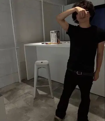 NO BRAND brrrsos 착용 블랙 데님 팬츠