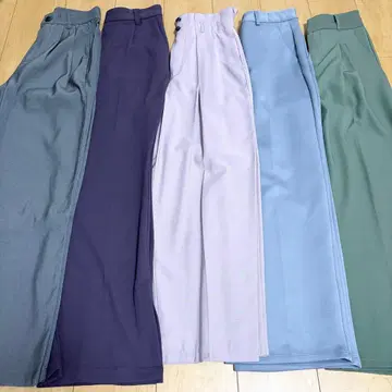 와이드 팬츠 슬랙스 가을/겨울 5종 세트 묶음 판매