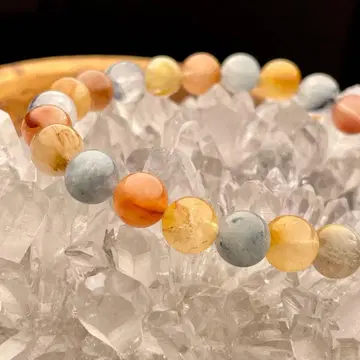 푹신푹신 사게나이트 쿼츠 8mm 안쪽 둘레 15.5cm