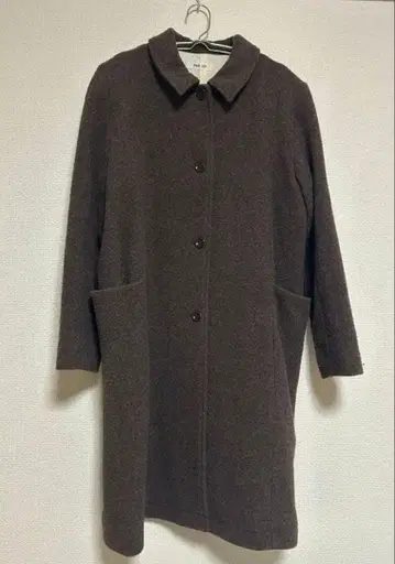 PAR ICI 다크 브라운 울 스텐칼라 코트