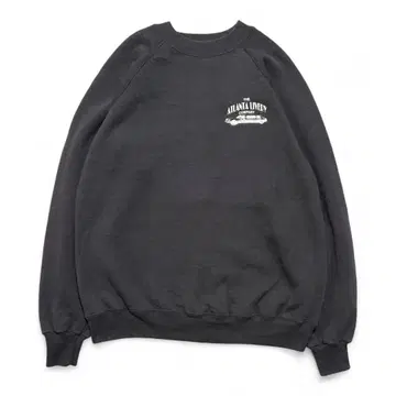 구제 의류 USA제 90S 기업계 빈티지 크루넥 맨투맨 블랙