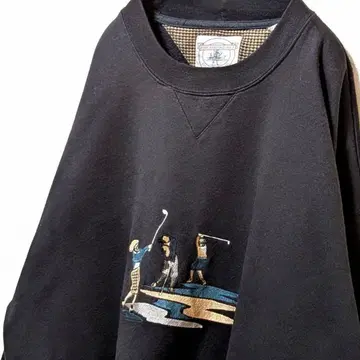 존 애쉬포드 골프 자수 맨투맨 트레이닝복 블랙 XL 구제 의류