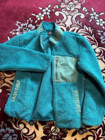 UNIQLO BULKY FLEECE 플리스 터콰이즈 플리스 자켓