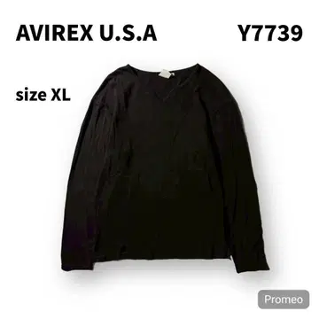 [ 즉시 구매 OK ] AVIREX 긴팔 T셔츠 사이즈 XL 블랙