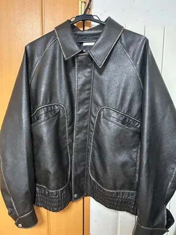 블랙 가죽 자켓 M 사이즈