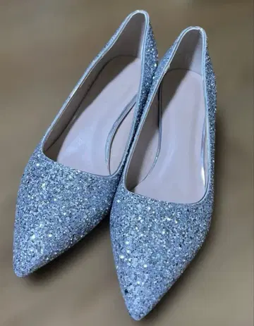 실버 글리터 펌프스 240