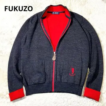 FUKUZO 요코하마 모토마치 더블 페이스 집업 니트 자켓 가디건