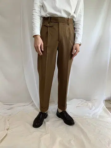 FOUFOU 슬랙스 코인 포켓 스트레이트 슬랙스 팬츠